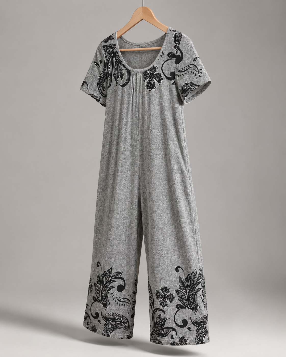 Floral Print Wide-Leg Jumpsuit