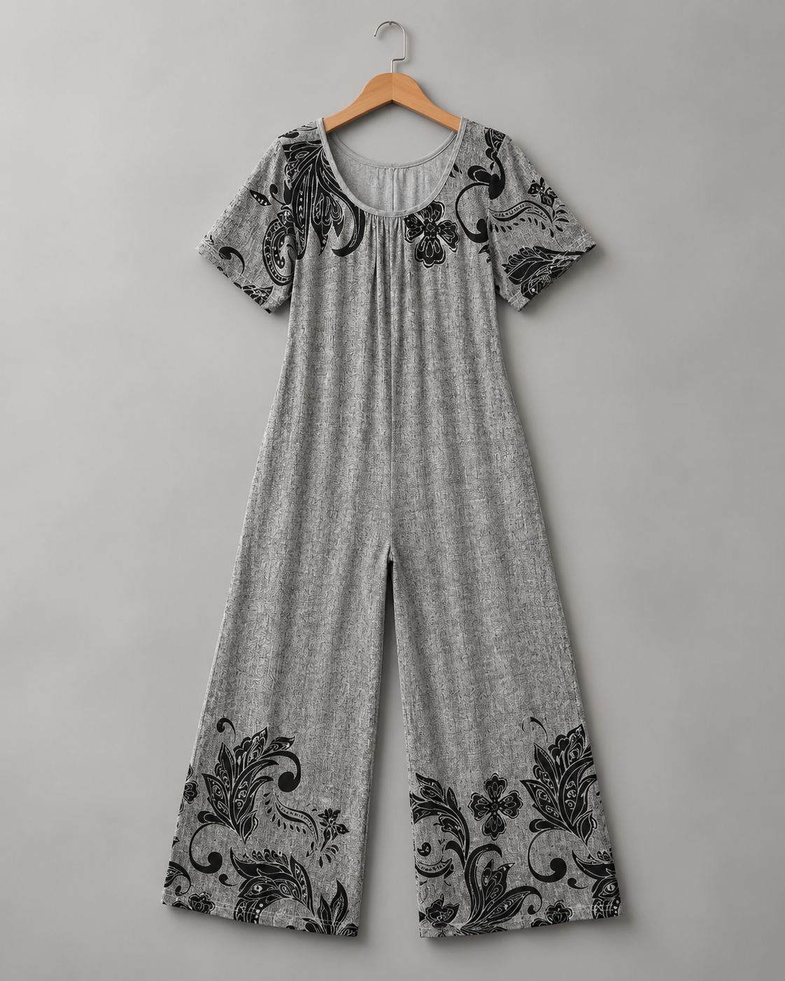 Floral Print Wide-Leg Jumpsuit