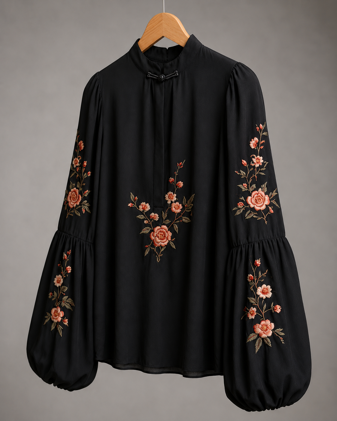 Ruffle Trim Peasant Blouse