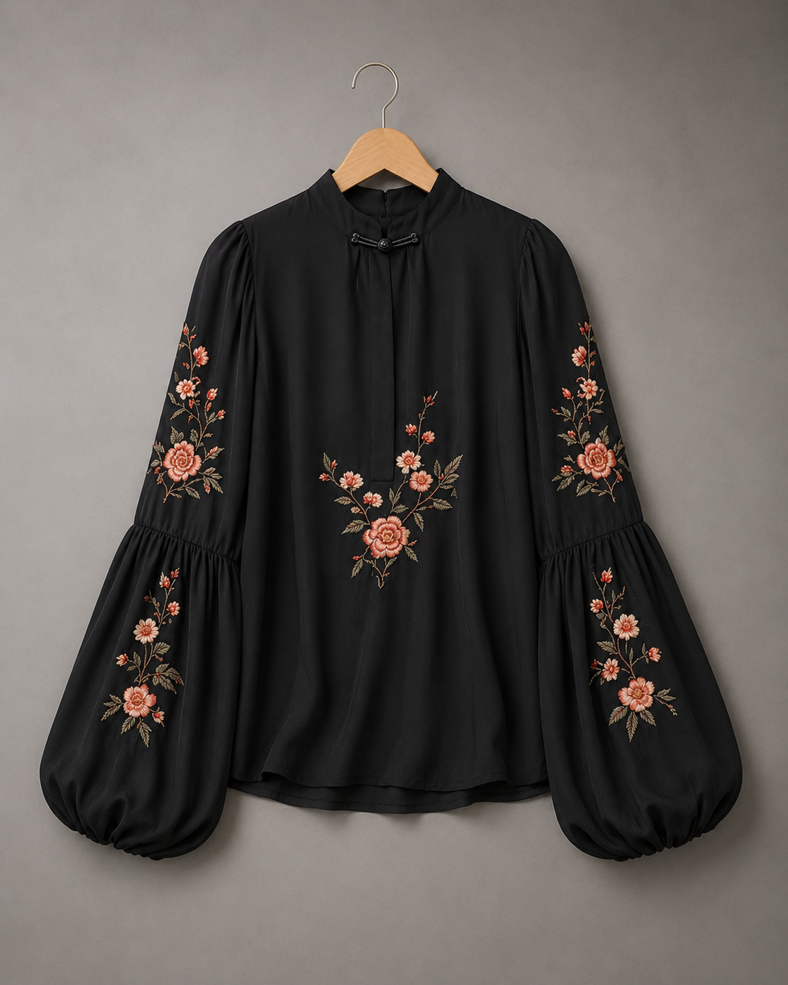 Ruffle Trim Peasant Blouse