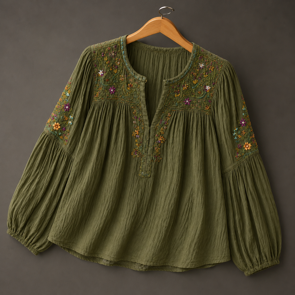Printed Wrap Blouse